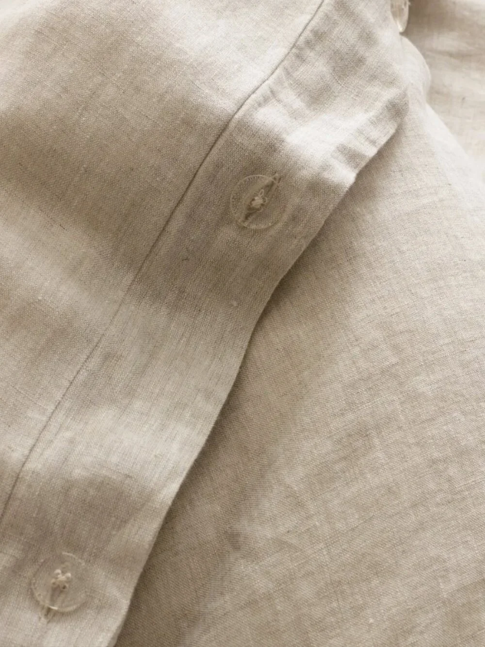 Quince European Linen Duvet Cover King/Cal King Natural Chambray